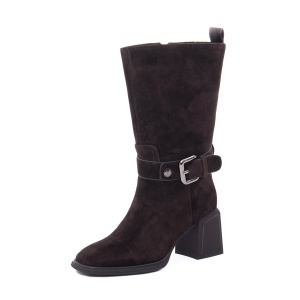 Cizmulite dama din piele naturala intoarsa, Epica 3B354-D890-YF538B 02-I, maro
