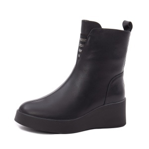 Ghete dama din piele naturala, Karisma 1DL70021A 01-N, negru