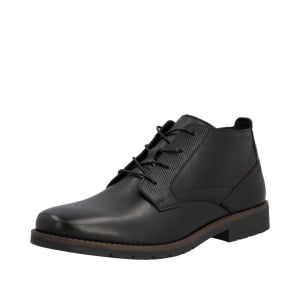 Ghete scurte barbati din piele naturala, Rieker 13902-00, negru