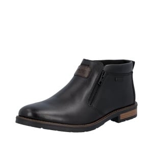 Ghete scurte barbati din piele naturala, Rieker 14656-00, negru