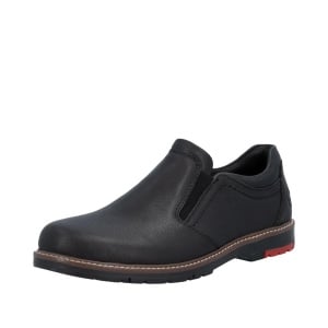 Pantofi barbati casual din piele naturala, Rieker 10558-00, negru