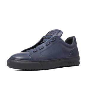 Pantofi casual adolescenti, piele naturala, 90985S, bleumarin