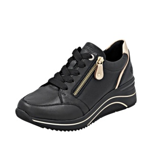 Pantofi dama casual din piele naturala, Remonte D0T03-03, negru