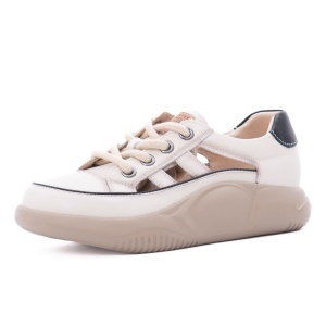 Pantofi dama sport din piele naturala, Feeling, 68883 bej