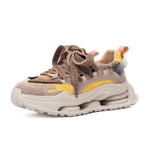 Pantofi dama sport, piele naturala nabuc, 1LY60012A 97-2, bej