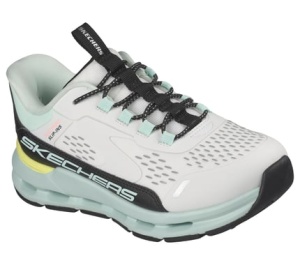 Pantofi sport dama Skechers GLIDE-STEP + - VISTA 303654L WBT, alb/bleu