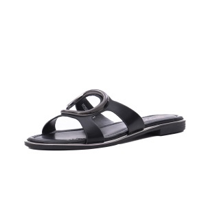 Papuci dama din piele naturala, PASS Collection 1WHD2506-59, negru