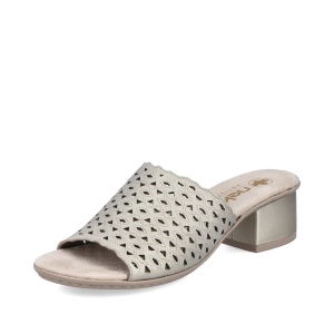 Papuci damă Rieker piele naturală 64985-90 aurii