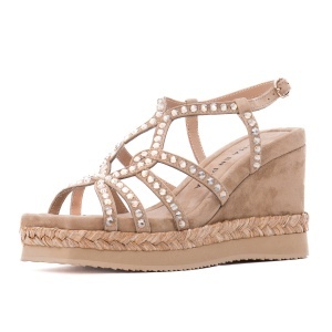 Sandale dama din piele intoarsa, ALMA EN PENA V265852 SUEDE SAND, bej