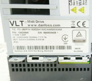 Convertizor de frecventa / VFD Danfoss VLT FC-280P1K1, 1.1kW - Img 2