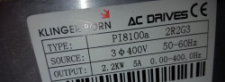 VFD Inverter Klinger Born PI8100A-2R2G1 - 2,2kW