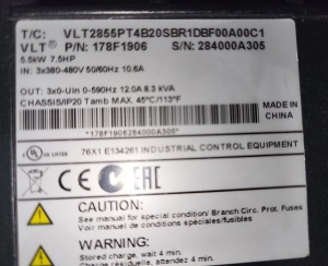 Convertizor de frecventa / VFD Danfoss VLT 2855, 5.5kW - Img 2