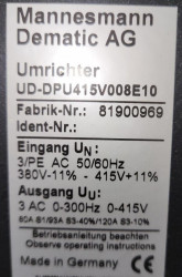 Variable Frequency Drive Mannesmann Demag, 37kW