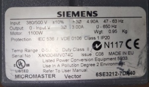 Convertizor de frecventa / VFD SIEMENS MICROMASTER VECTOR, 1.1kW - Img 2