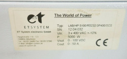 ET SYSTEM LAB/HP 5100 CONTROLLABLE/PROGRAMMABLE DC SOURCE 5kW
