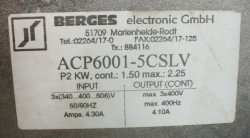 Convertizor de frecventa (VFD) Berges ACP6001-5CSLV, 1.5kW