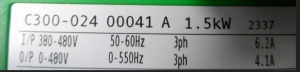 Convertizor de frecventa / VFD Control Techniques Commander C300 1.5kW - Img 2