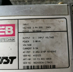 Convertizor de frecventa / VFD KEB 07.F0.R01 4B09