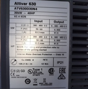 SCHNEIDER ELECTRIC ALTIVAR 630 30kW - Img 2