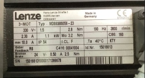 Servomotor BLDC Lenze 1.1kW - Img 2