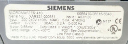 SIEMENS MICROMASTER 410 6SE6410-2BB15-5BA0, 0.55kW