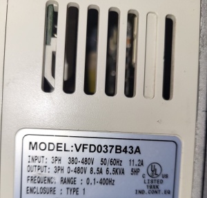 Convertizor de frecventa / VFD Delta VFD037B43A 3.7kW - Img 2