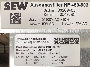 VFD motor filter / Filtru iesire convertizor de frecventa 90A - Img 2