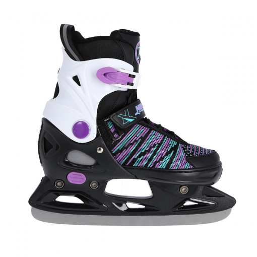 Patine reglabile femei Nils Extreme NH2255, Negru/Violet