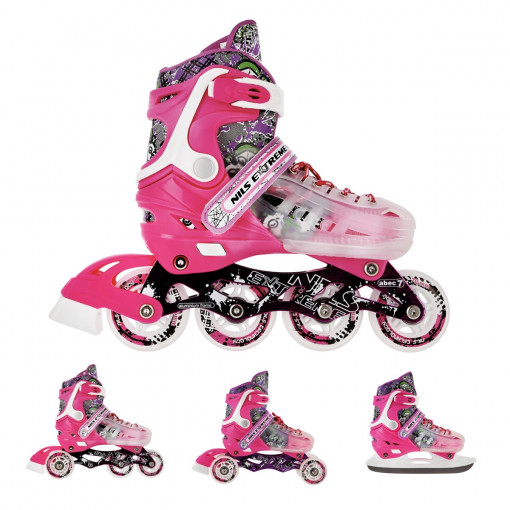 Role reglabile 4in1 NILS EXTREME NH18122-Roz