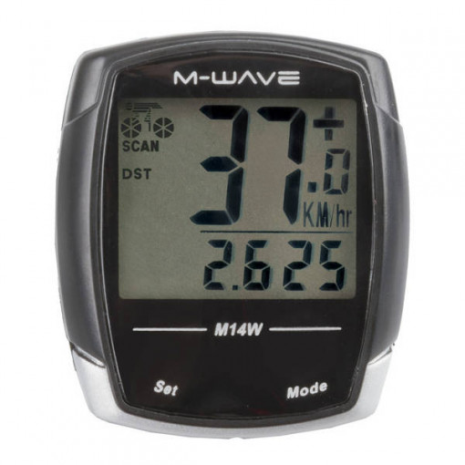 Bike Computer Wireless M-WAVE "M14W" 14 Functii