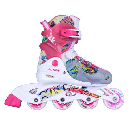 Role reglabile copii Action Doly-cu roti iluminate