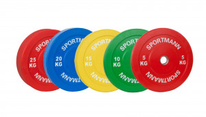 Disc Greutate Cauciuc SPORTMANN - 20 kg / 51 mm - Img 4