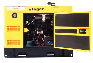 Generator insonorizat Stager YDY15S3-E, diesel, trifazat 12kW, 19A, 1500rpm - Img 5