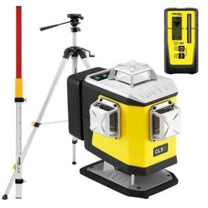 Laser profesional verde cu receptor digital, stadie și trepied Nivel System CL5G + SJJM1EX + RD800 + LS24