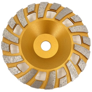 Disc cupa diamantata cu dinti alternativi pentru slefuire rapida de Beton si Abrazive 180mmx22,2mm PREMIUM - DXDY.PLCC.180 - Img 3