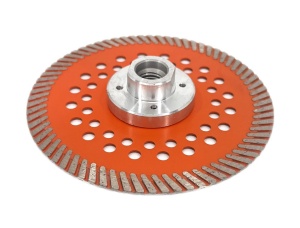 Disc diamantat pentru taiat Granit, Piatra, Beton armat, Materiale dure TURBO Laser 125mm cu prindere M14 SUPER PREMIUM - DXDY.PMPT.125.M14 - Img 2