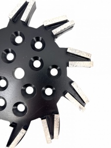 Disc stea cu segmenti diamantati pt. slefuire pardoseli - segment foarte fin - Negru - 250 mm - prindere 19mm - DXDY.8501.250.11.73 - Img 3