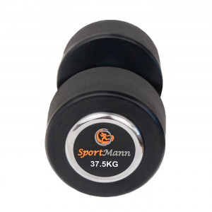 Gantera cauciucata Sportmann Deluxe 37.5 kg - Img 3