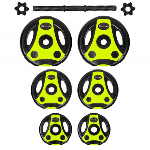 Gantera ciment inSPORTline 3-18 kg Negru/Verde - Img 3