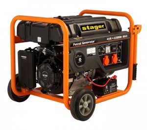 Generator open-frame 5.8kW, monofazat, benzina, pornire electrica Stager GG 7300EW - Img 2