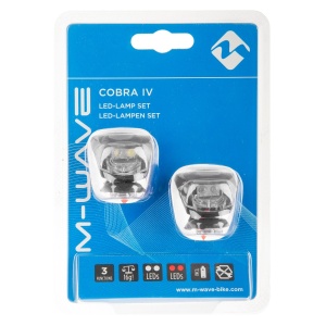 Set Flash cu Baterii M-WAVE COBRA IV - Negru - Img 2
