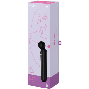 Aparat masaj pentru tot corpul Satisfyer Planet Wand-er Negru
