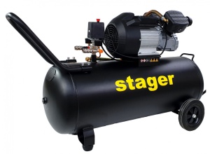 Compresor de aer, 100L, 10bar, 356L/min, monofazat, angrenare directa Stager HM3100V-10 - Img 5