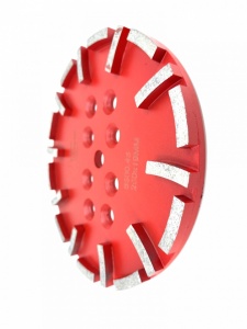 Disc cu segmenti diamantati pt. slefuire pardoseli - segment mediu - Rosu - 250 mm - prindere 19mm - DXDY.8500.250.43 - Img 2