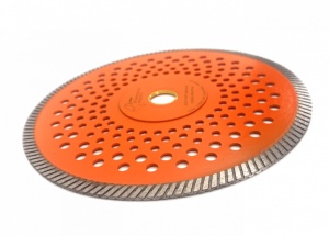Disc diamantat pentru taiat Granit, Piatra, Beton armat, Materiale dure TURBO Laser 230x25,4mm (cu inel reductor de 22,23mm) SUPER PREMIUM - DXDY.PMPT.230.25-22 - Img 4