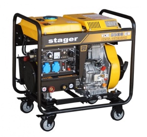 Generator de curent monofazat pentru sudura Stager YDE6500EW diesel, 4kVA - Img 2