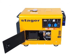 Generator insonorizat Stager DG 5500S+ATS, diesel, monofazat 4.2kW, 3000rpm
