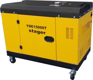 Generator insonorizat Stager YDE15000T, diesel, monofazat 11kVA, 48A, 3000rpm - Img 6