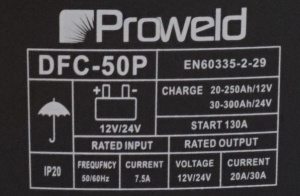 Redresor acumulatori 12V/24V, functie Start ProWELD DFC-50P