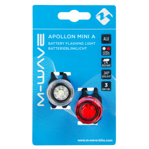 Set lumini cu baterii M-WAVE "APOLLON MINI A" - Img 2